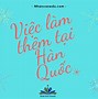 Công Việc Làm Thêm Của Du Học Sinh Hàn Quốc